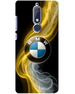 Чехол для Nokia 5.1 (2018) с картинкой «Золотистый дым BMW»