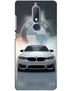 Чехол для Nokia 5.1 (2018) с картинкой «BMW в белом дыму» Чехол для Nokia 5.1 (2018) с картинкой «BMW в белом дыму»