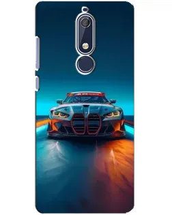 Чехол для Nokia 5.1 (2018) с картинкой «BMW — огни неона» Чехол для Nokia 5.1 (2018) с картинкой «BMW — огни неона»