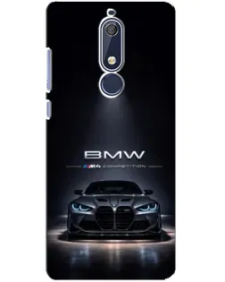 Чехол для Nokia 5.1 (2018) с картинкой «BMW сквозь ночной город» Чехол для Nokia 5.1 (2018) с картинкой «BMW сквозь ночной город»