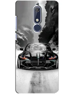 Чехол для Nokia 5.1 (2018) с картинкой «BMW — акварельный дрифт» Чехол для Nokia 5.1 (2018) с картинкой «BMW — акварельный дрифт»