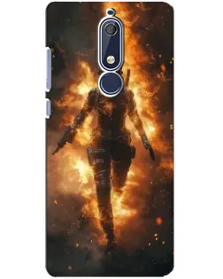 Чохол для Nokia 5.1 (2018) з картинкою «BMW — швидкість у дощі»