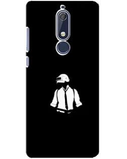 Чохол для Nokia 5.1 (2018) з картинкою «PUBG — білий шолом»