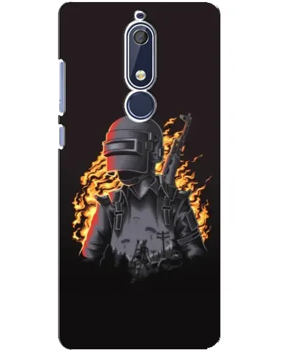 Чохол для Nokia 5.1 (2018) з картинкою «PUBG — вогняний силует» Чохол для Nokia 5.1 (2018) з картинкою «PUBG — вогняний силует»