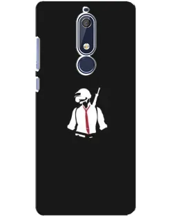 Чохол для Nokia 5.1 (2018) з картинкою «PUBG — силует воїна»