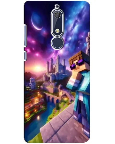 Чехол для Nokia 5.1 (2018) с картинкой «Стив и космос»