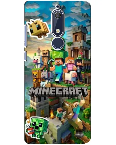 Чехол для Nokia 5.1 (2018) с картинкой «Замок Minecraft»