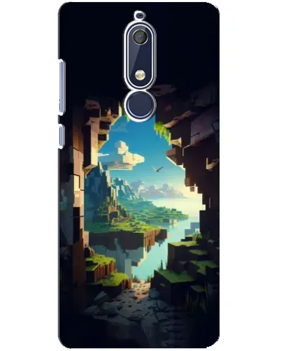 Чехол для Nokia 5.1 (2018) с картинкой «Вид из пещеры»