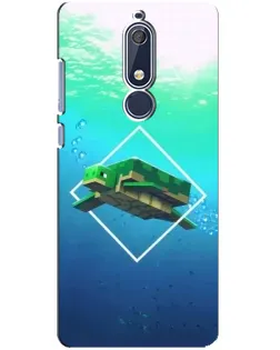 Чохол для Nokia 5.1 (2018) з картинкою «Черепаха Minecraft»