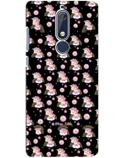 Чехол для Nokia 5.1 (2018) с картинкой «Magic Unicorn паттерн» Чехол для Nokia 5.1 (2018) с картинкой «Magic Unicorn паттерн»