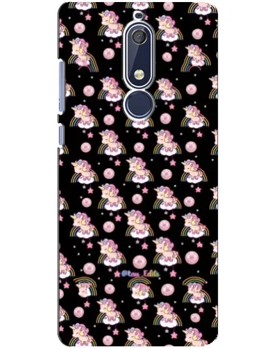 Чехол для Nokia 5.1 (2018) с картинкой «Magic Unicorn паттерн»