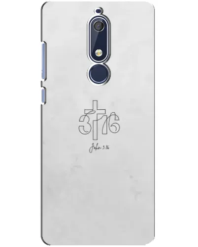 Чехол для Nokia 5.1 (2018) с картинкой «Иоанна 3:16 Крест»