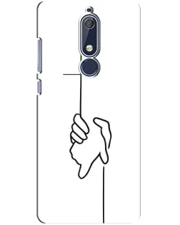 Чехол для Nokia 5.1 (2018) с картинкой «Рука держит» Чехол для Nokia 5.1 (2018) с картинкой «Рука держит»
