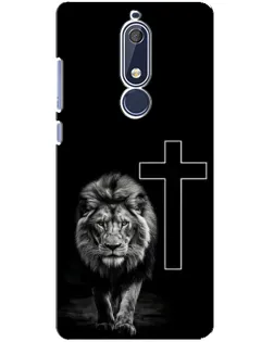 Чехол для Nokia 5.1 (2018) с картинкой «Лев и Крест» Чехол для Nokia 5.1 (2018) с картинкой «Лев и Крест»