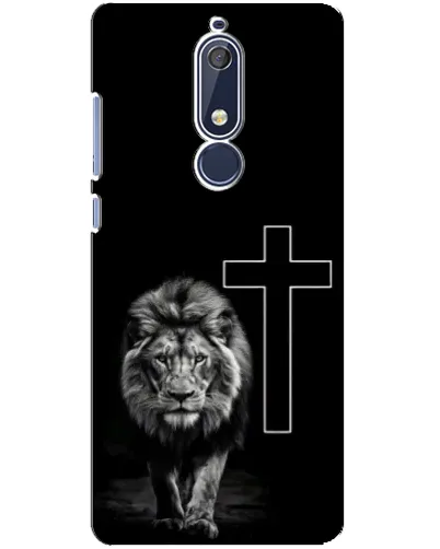 Чехол для Nokia 5.1 (2018) с картинкой «Лев и Крест»