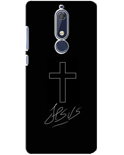 Чехол для Nokia 5.1 (2018) с картинкой «Графический крест Jesus» Чехол для Nokia 5.1 (2018) с картинкой «Графический крест Jesus»