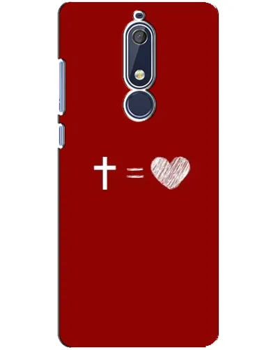 Чехол для Nokia 5.1 (2018) с картинкой «Уравнение любви» Чехол для Nokia 5.1 (2018) с картинкой «Уравнение любви»
