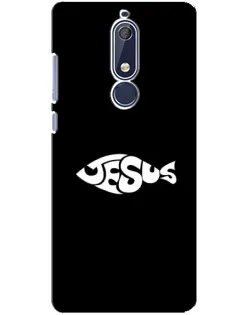 Чехол для Nokia 5.1 (2018) с картинкой «Рыба Jesus»