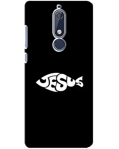 Чехол для Nokia 5.1 (2018) с картинкой «Рыба Jesus» Чехол для Nokia 5.1 (2018) с картинкой «Рыба Jesus»