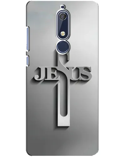 Чехол для Nokia 5.1 (2018) с картинкой «Металлический крест Jesus» Чехол для Nokia 5.1 (2018) с картинкой «Металлический крест Jesus»