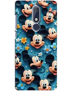 Чохол для Nokia 5.1 (2018) з картинкою «Паттерн Міккі та Мінні»