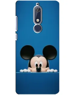 Чехол для Nokia 5.1 (2018) с картинкой «Микки выглядывает» Чехол для Nokia 5.1 (2018) с картинкой «Микки выглядывает»