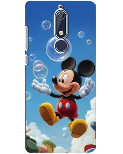 Чехол для Nokia 5.1 (2018) с картинкой «Mickey и мыльные пузыри» Чехол для Nokia 5.1 (2018) с картинкой «Mickey и мыльные пузыри»