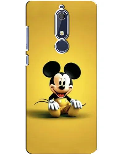 Чохол для Nokia 5.1 (2018) з картинкою «Міккі на жовтому»