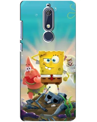 Чехол для Nokia 5.1 (2018) с картинкой «Спанч Боб победитель»