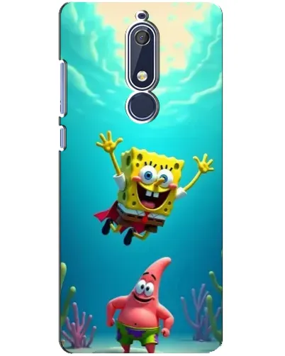 Чехол для Nokia 5.1 (2018) с картинкой «Спанч Боб под водой» Чехол для Nokia 5.1 (2018) с картинкой «Спанч Боб под водой»