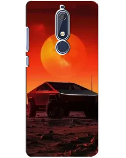 Чехол для Nokia 5.1 (2018) с картинкой «Cybertruck на Марсе» Чехол для Nokia 5.1 (2018) с картинкой «Cybertruck на Марсе»