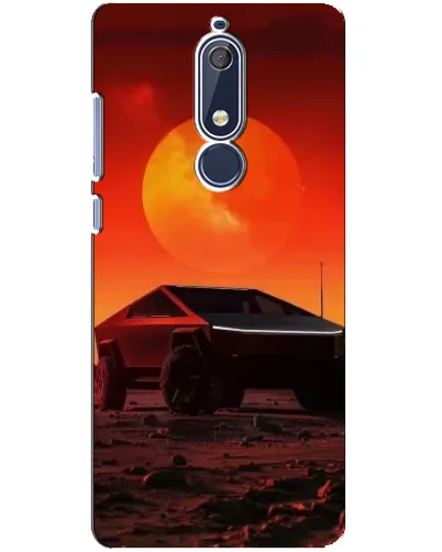 Чехол для Nokia 5.1 (2018) с картинкой «Cybertruck на Марсе»