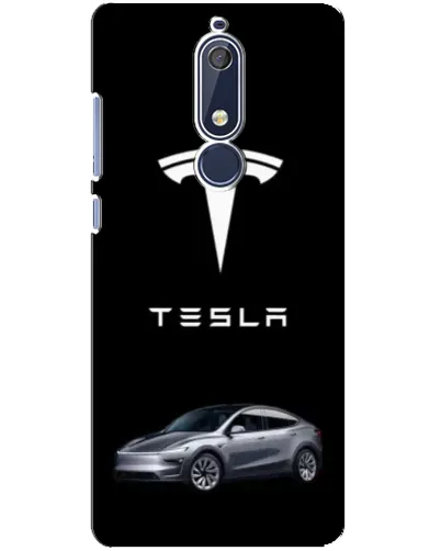 Чехол для Nokia 5.1 (2018) с картинкой «Tesla Model Y»