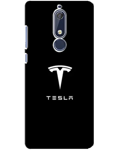 Чехол для Nokia 5.1 (2018) с картинкой «Tesla White Logo»