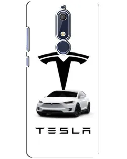 Чехол для Nokia 5.1 (2018) с картинкой «Tesla White Style»