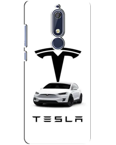 Чехол для Nokia 5.1 (2018) с картинкой «Tesla White Style»