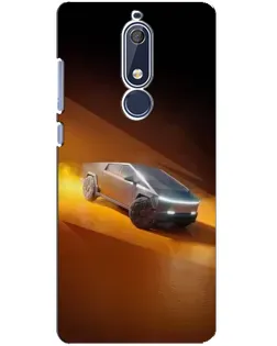 Чехол для Nokia 5.1 (2018) с картинкой «Cybertruck в пустыне»