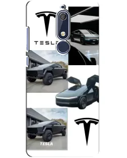 Чехол для Nokia 5.1 (2018) с картинкой «Коллаж Cybertruck Tesla»