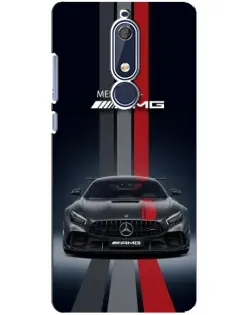 Чехол для Nokia 5.1 (2018) с картинкой «Mercedes — белый карбон» Чехол для Nokia 5.1 (2018) с картинкой «Mercedes — белый карбон»