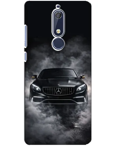 Чехол для Nokia 5.1 (2018) с картинкой «Mercedes в дыму»
