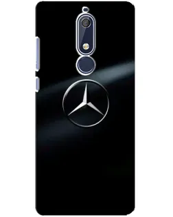 Чехол для Nokia 5.1 (2018) с картинкой «Mercedes на металле»