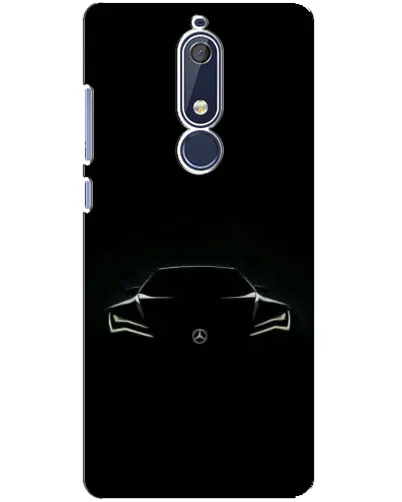 Чехол для Nokia 5.1 (2018) с картинкой «Mercedes — силуэт авто» Чехол для Nokia 5.1 (2018) с картинкой «Mercedes — силуэт авто»