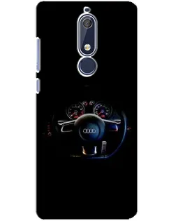 Чехол для Nokia 5.1 (2018) с картинкой «Салон Audi — руль» Чехол для Nokia 5.1 (2018) с картинкой «Салон Audi — руль»