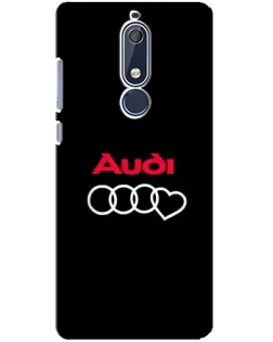 Чехол для Nokia 5.1 (2018) с картинкой «Логотип Audi Heart» Чехол для Nokia 5.1 (2018) с картинкой «Логотип Audi Heart»