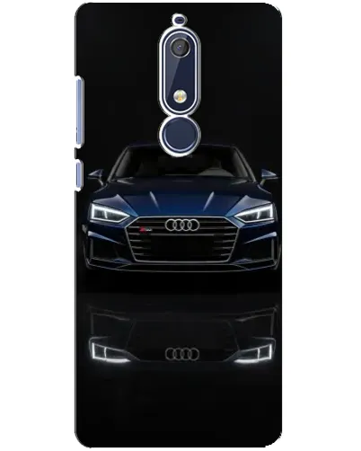 Чехол для Nokia 5.1 (2018) с картинкой «Audi — ночное отражение»