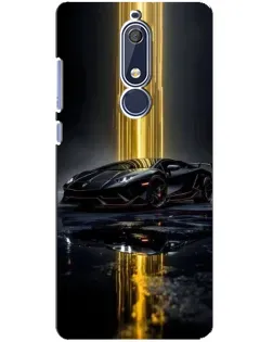 Чехол для Nokia 5.1 (2018) с картинкой «Ночной Lamborghini драйв» Чехол для Nokia 5.1 (2018) с картинкой «Ночной Lamborghini драйв»