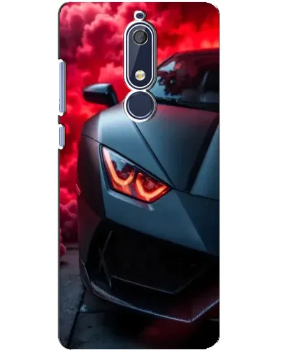 Чехол для Nokia 5.1 (2018) с картинкой «Lamborghini красное сияние»