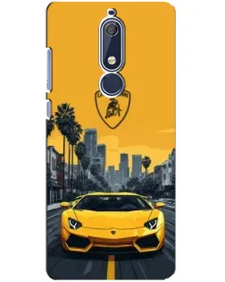 Чехол для Nokia 5.1 (2018) с картинкой «Желтый Lamborghini город» Чехол для Nokia 5.1 (2018) с картинкой «Желтый Lamborghini город»