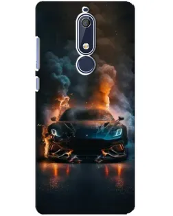 Чехол для Nokia 5.1 (2018) с картинкой «Lamborghini дымная эстетика» Чехол для Nokia 5.1 (2018) с картинкой «Lamborghini дымная эстетика»