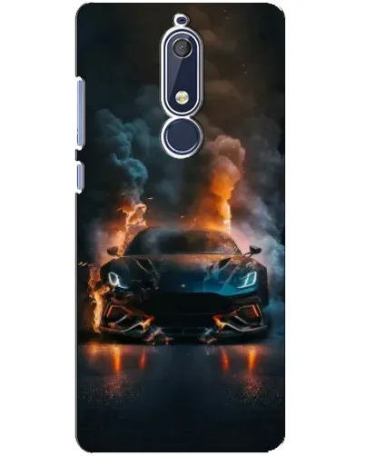 Чехол для Nokia 5.1 (2018) с картинкой «Lamborghini дымная эстетика»